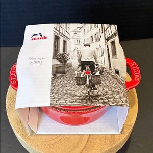 Staub Ceramic 0.25 Quart Mini Round Cocotte - Cherry Red